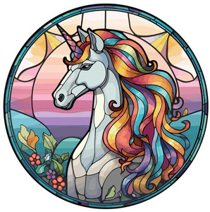 Stained Glass Hanger - Unicorn