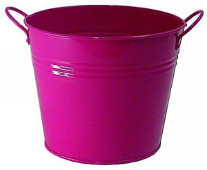 Metal Bucket - Hot Pink 12cm