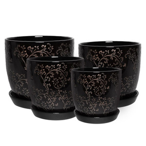 Planter - Baroque Black S