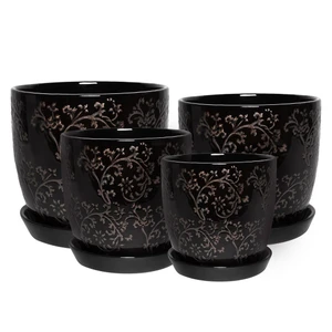 Planter - Baroque Black M