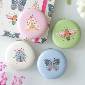Compact Mirror - Pink Bugs