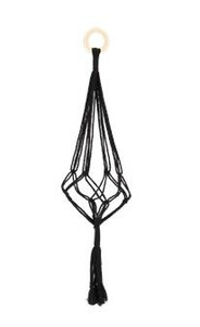 Macrame - Single Hanger Black