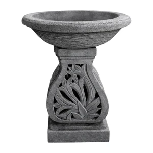 Bird Bath - Floral Teardrop