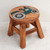 Teak Stool - Recycled Tractor (97697)