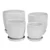 Pot - Tulip Matt White L