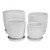 Pot - Tulip Matt White L
