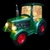 Christmas - Green Tractor With