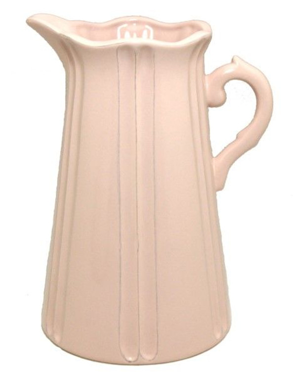 Jug - Ceramic Baby Pink 23cm
