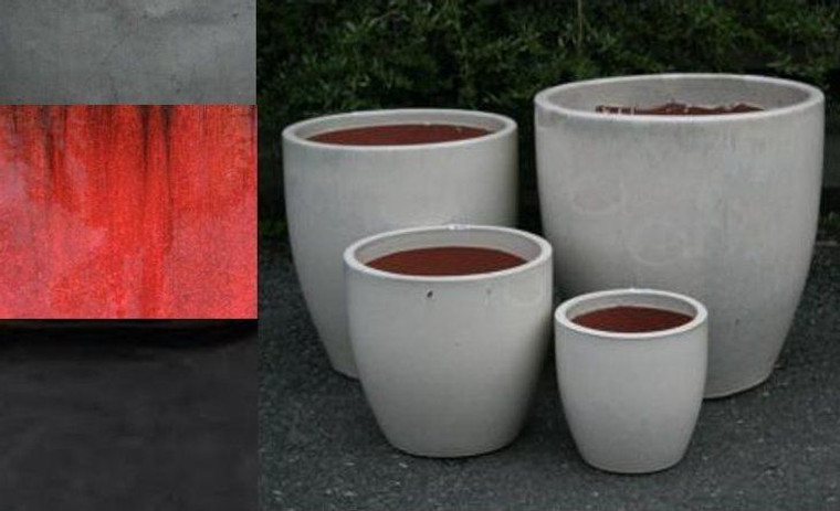 Pot - Round Glazed Red XL