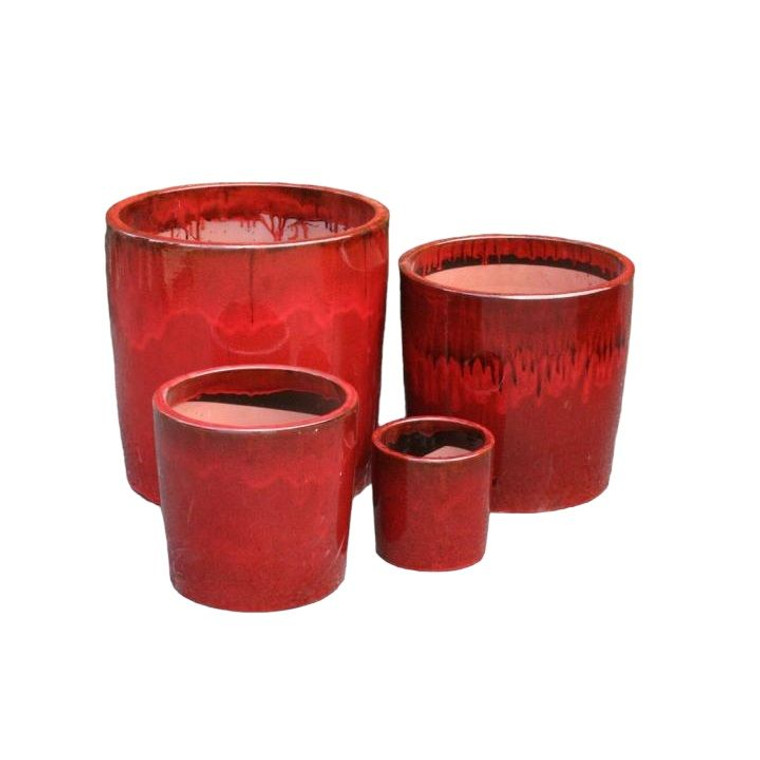 Pot - Cylinder Drum Red S
