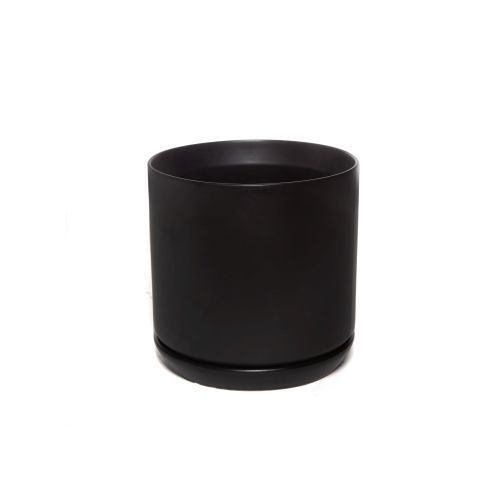 Pot - Cylinder Black 8cm