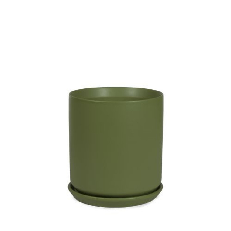 Pot - Cylinder Dark Green 15cm