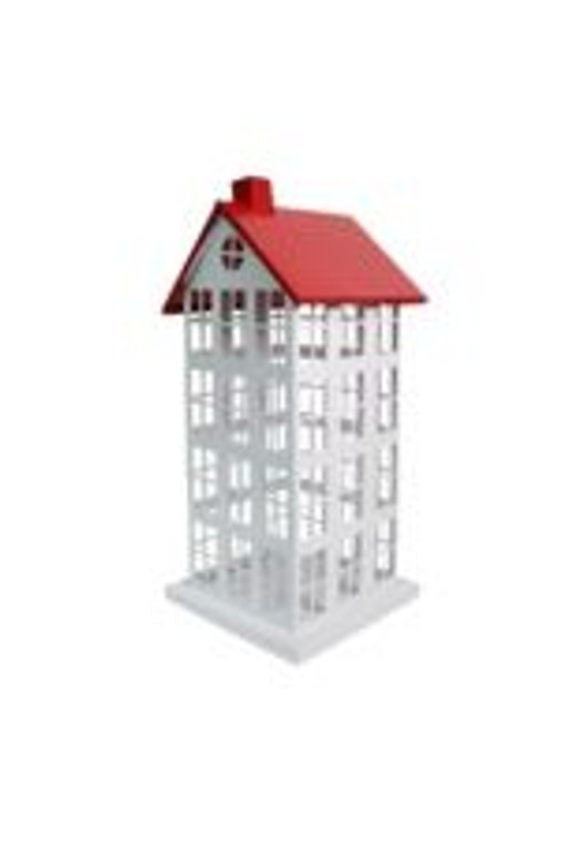 Metal House - White Red Large