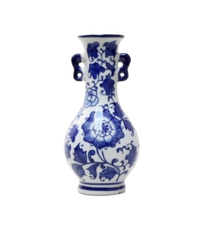 Vase - Blue & White 20cm