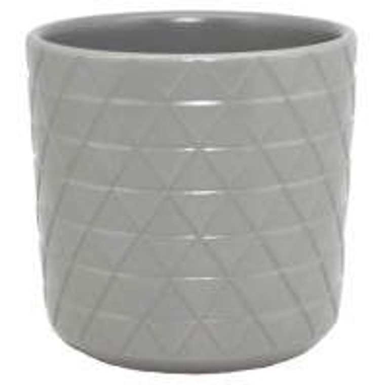 Ceramic Pot - Grey 18cm