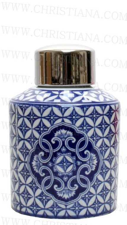 Canister - Blue & White Motif