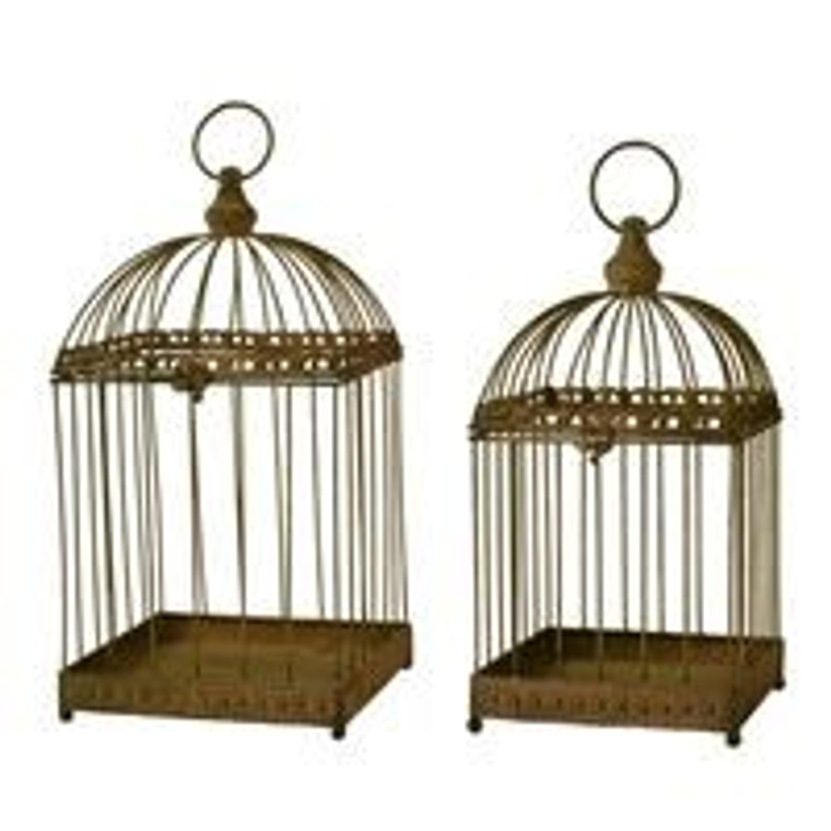 Bird Cage - Aged Metal Green S