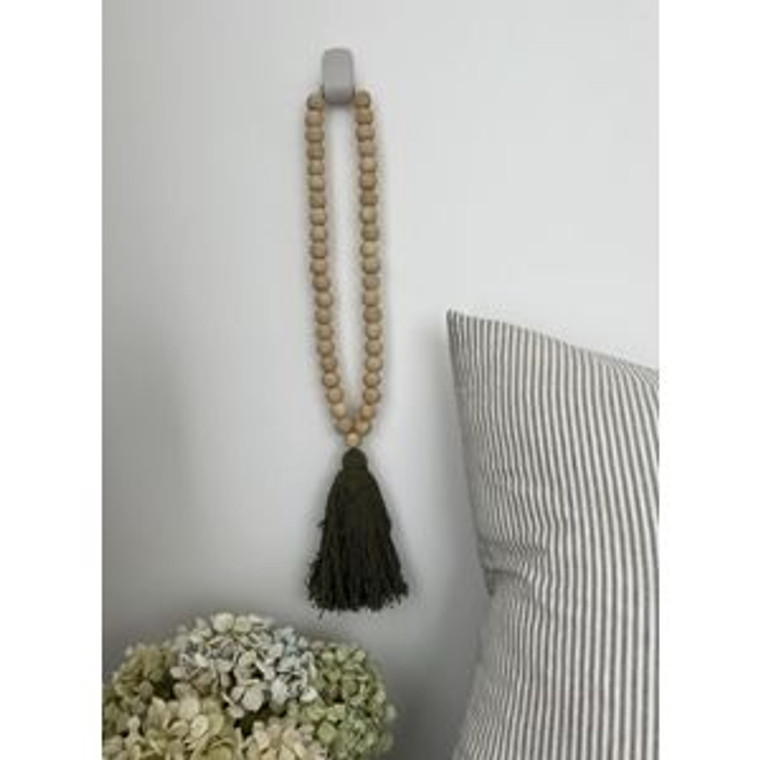 Beaded Tassel - Moss 55cm