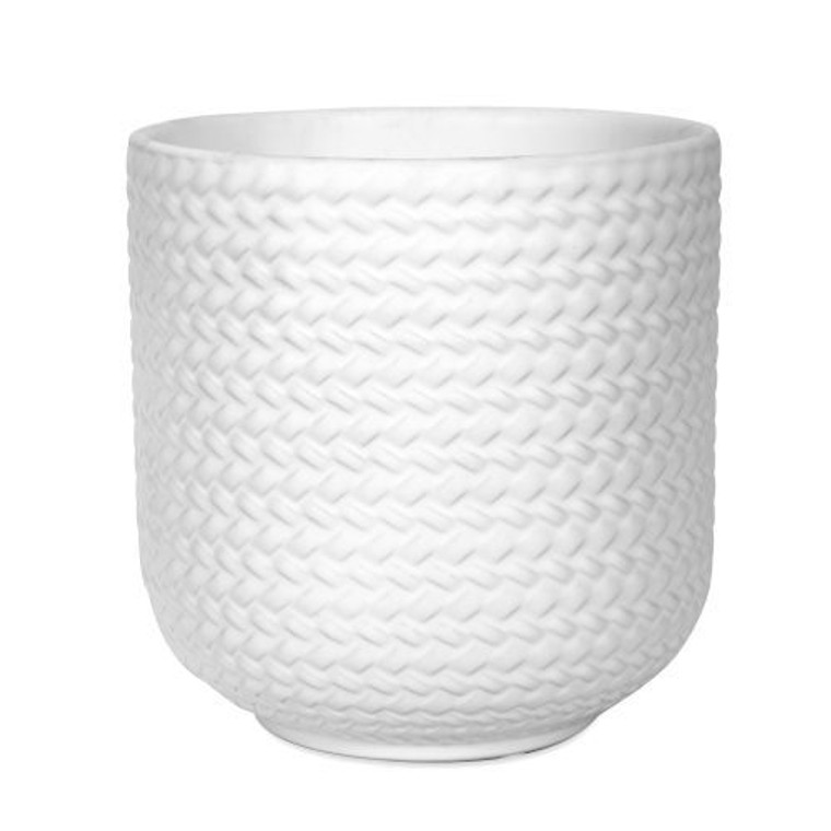 Pot - Weave White 15cm