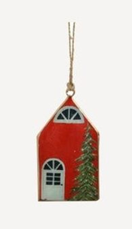 House - Hanging Enamel Red