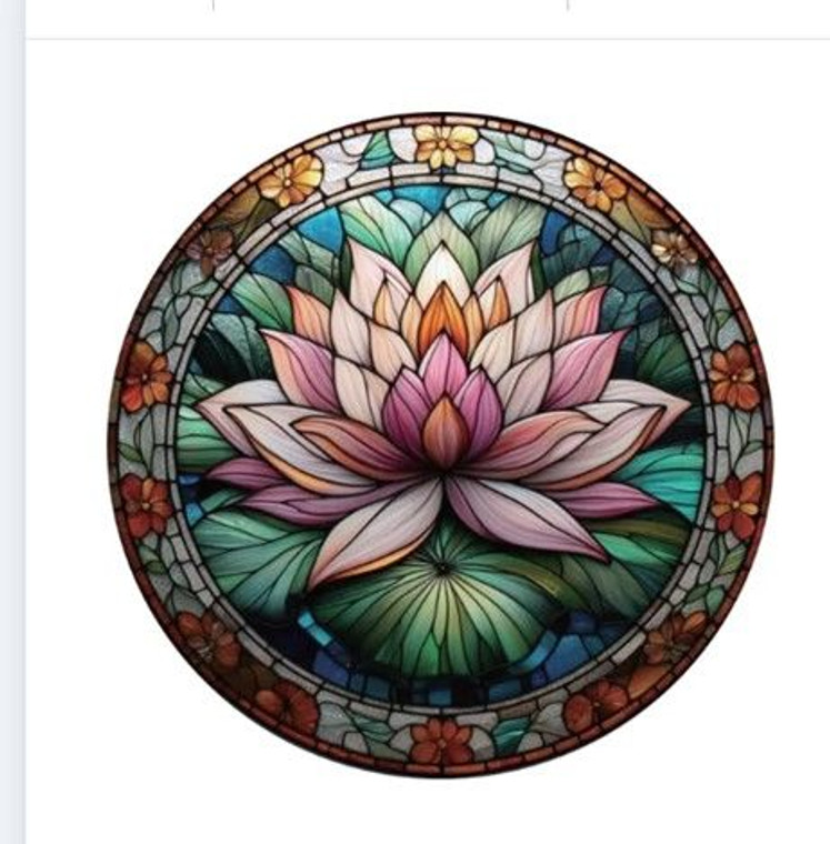 Stained Glass Hanger - Lotus F