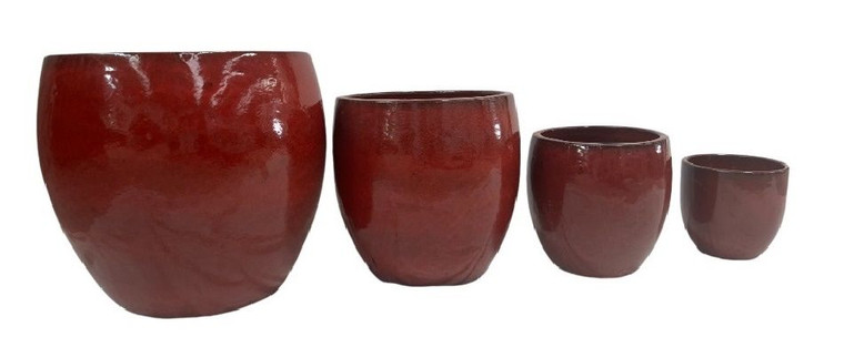 Pot - Moon Glazed Red L