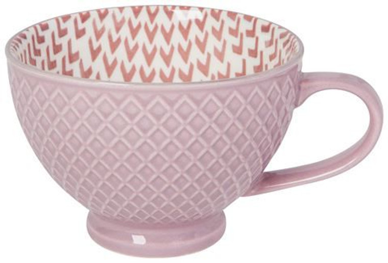 Mug - Mauve Stamped Stoneware