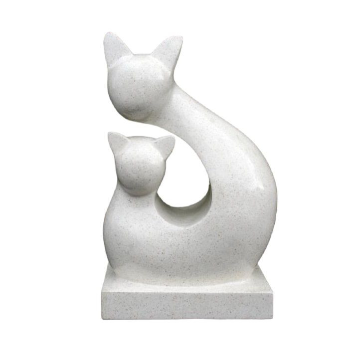 Statue - Cat Terrazzo White 68