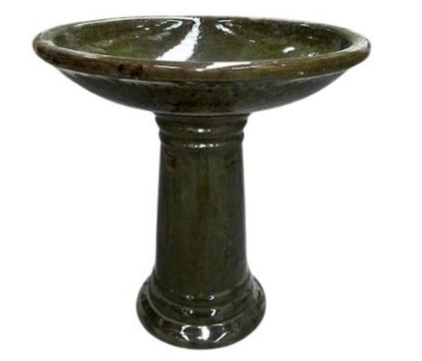 Bird Bath - Tropical Green Lar