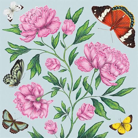 Card - Butterflies & Peonies