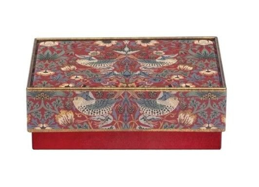 Tin - Red Strawberry Thief Med