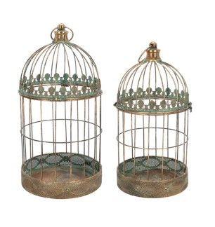Bird Cage - Aged Metal L