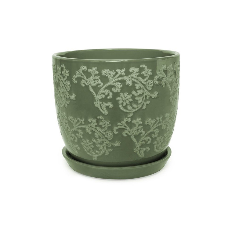 Planter - Baroque Green 9cm