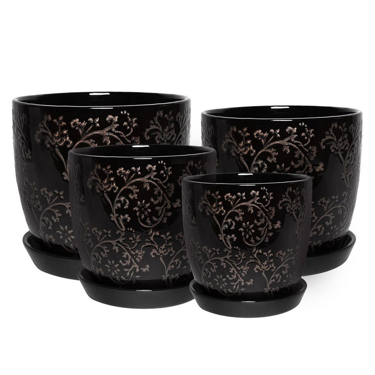 Planter - Baroque Black S