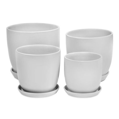 Pot - Tulip Matt White S