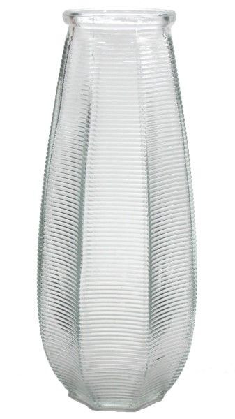 Vase - Ribbed Glass