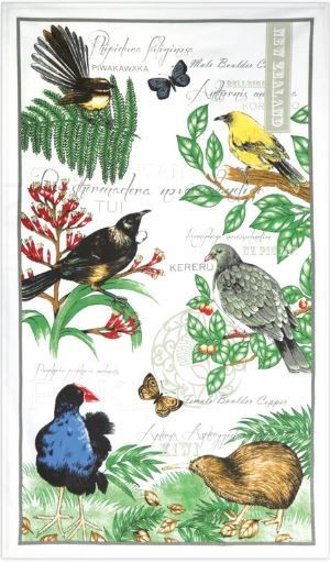 Tea Towel - Birds Of New Zeala