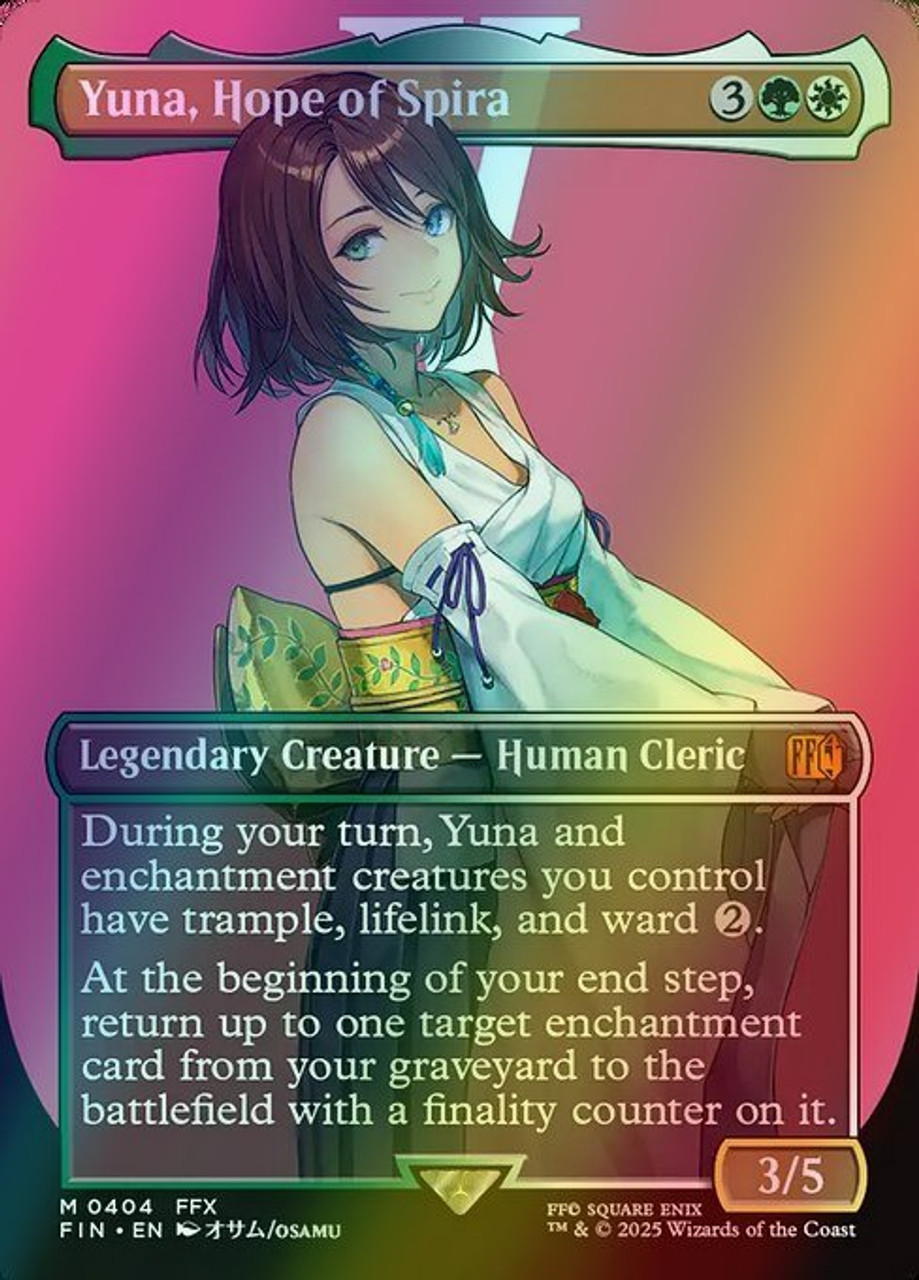 Yuna, Hope of Spira (Borderless - 404) (foil, FIN) - El Ojo