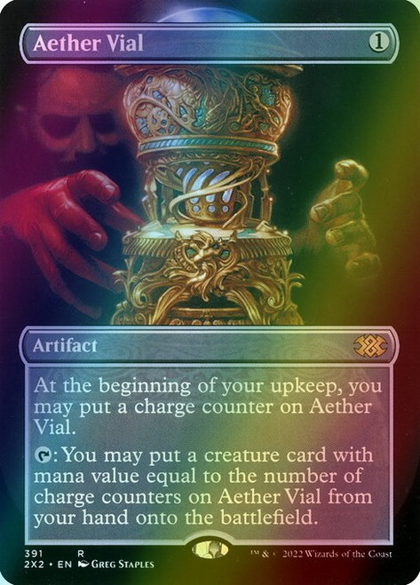 Aether Vial (Borderless - 391) (foil, 2X2)