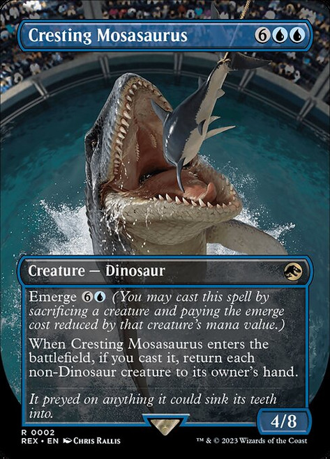 Cresting Mosasaurus (Borderless - 2) (REX)