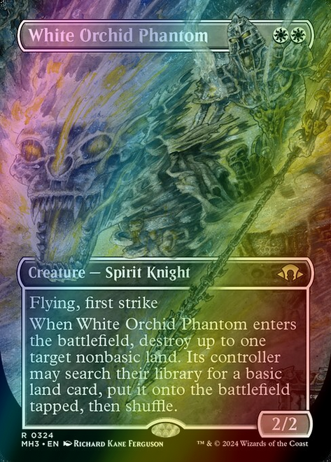 White Orchid Phantom (Borderless - 324) (foil, MH3)