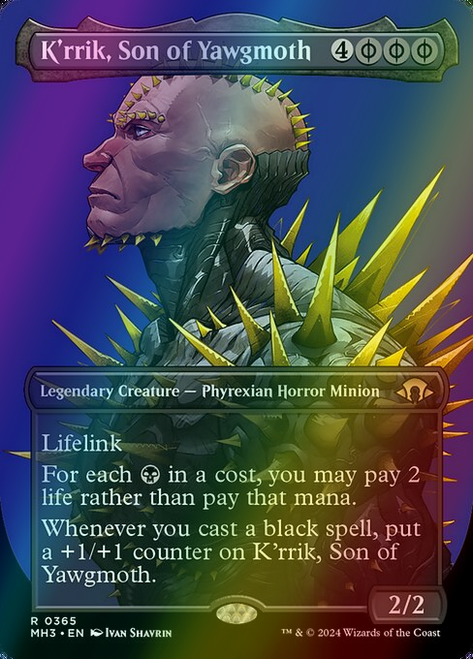 K'rrik, Son of Yawgmoth (Borderless - 365) (foil, MH3)