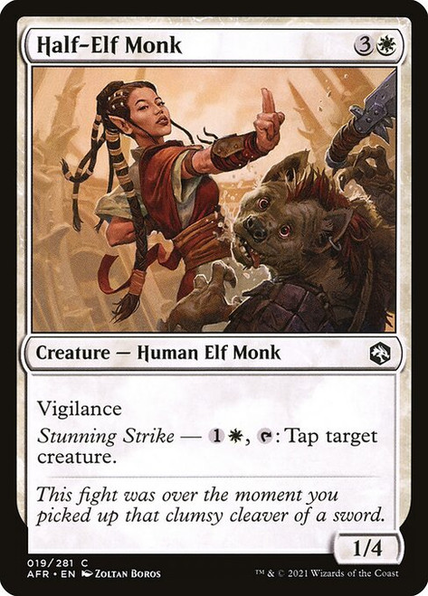 Half-Elf Monk (19) (AFR)