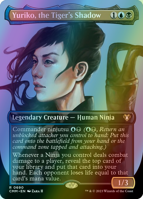 Yuriko, the Tiger's Shadow (Borderless - 690) (foil, CMM) Yuriko, the Tiger's Shadow (Borderless - 690) (foil, CMM)