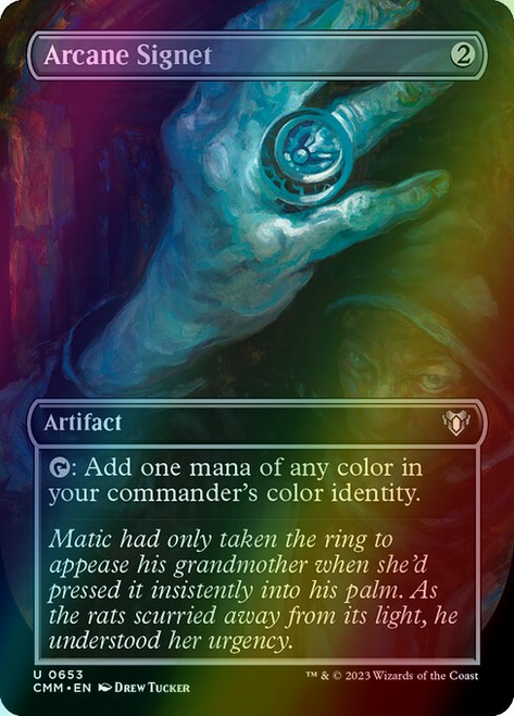 Arcane Signet (Borderless - 653) (foil, CMM)