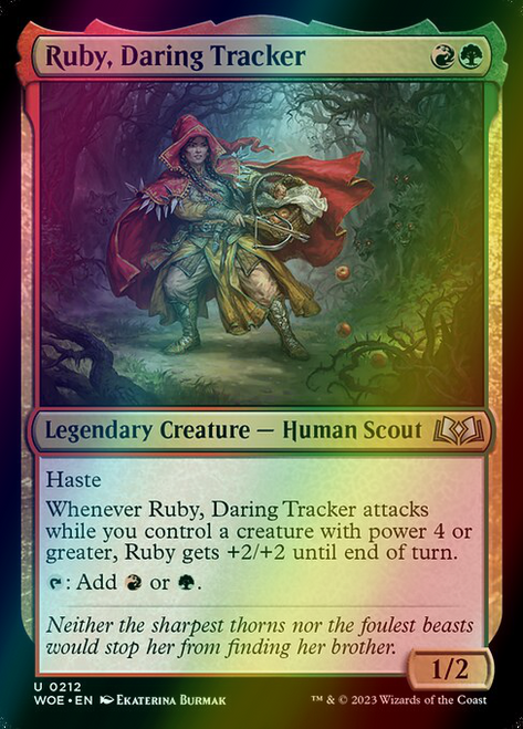 Ruby, Daring Tracker (212) (foil, WOE)