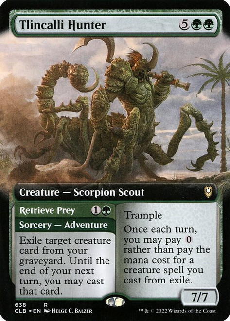 Tlincalli Hunter // Retrieve Prey (Extended Art - 638) (CLB)