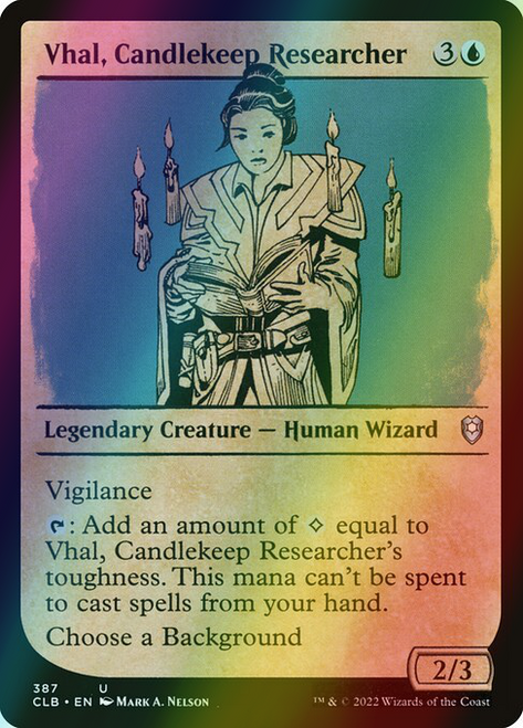 Vhal, Candlekeep Researcher (Showcase - 387) (foil, CLB)