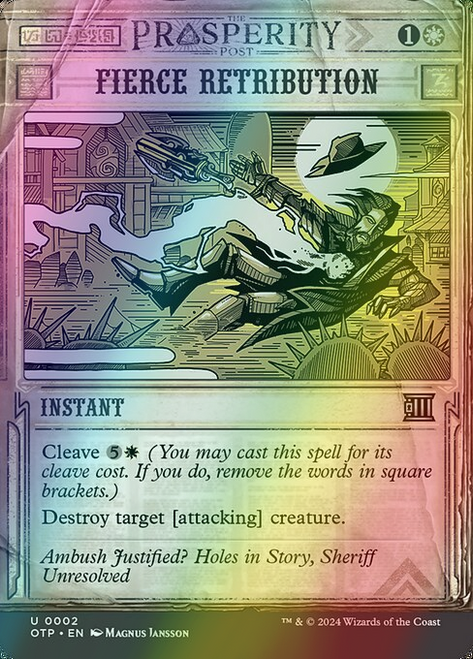 Fierce Retribution (Borderless - 2) (foil, OTP)