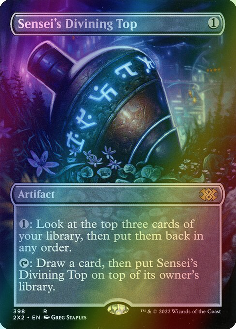 Sensei's Divining Top (Borderless - 398) (foil, 2X2)